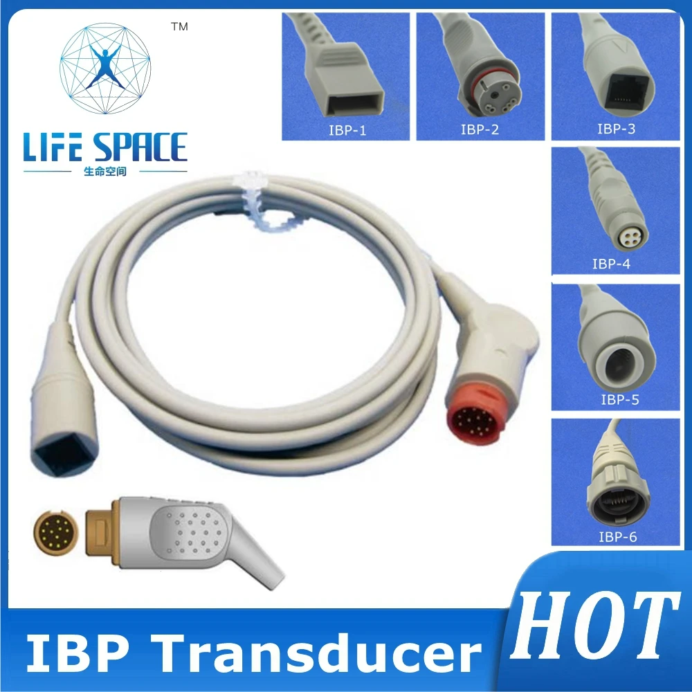 

Кабель IBP для датчиков давления Utah BD Abbott, B.Braun, Edward, Philips