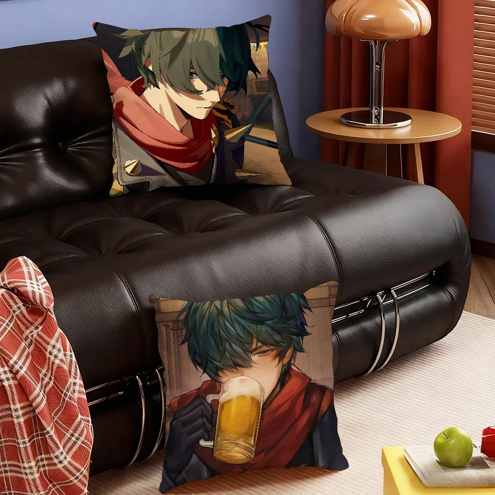Game Zenless Zone Zero Lighter cushion cover Soft Smooth Pillow Case Hidden Zipper Washable Decorative Couch Office Gift