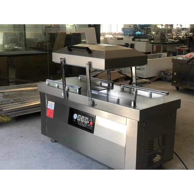 VBJX Automatic High Speed Food Grade Double Chamber Vacuum Sealer Packaging Machine for Meat Poultry Seafood