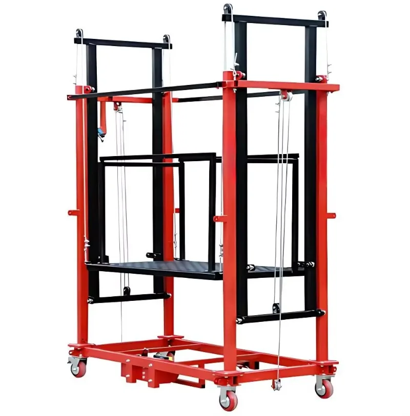 Mobile Electric Steel Scaffolding Platform Modern Design Foldable 500KG 300KGLoad Capacity Hotel Use