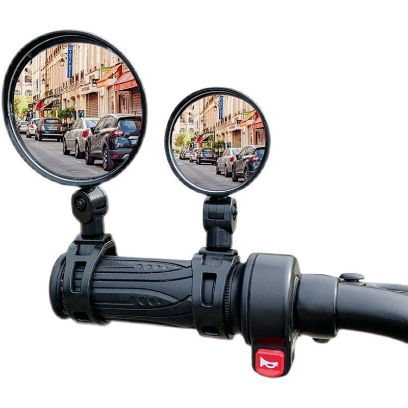 2PCS Universal Bicycle Rearview Mirrors 360 Degree Rotatable Adjustable HD Wide Angle Handlebar for MTB Road Cycling Accessories