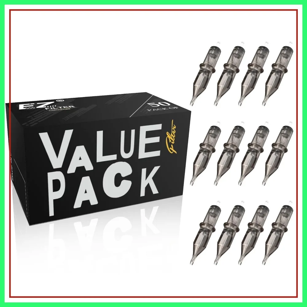 

EZ 50Pcs Tattoo Cartridge Needles Mixed #12 Standard Round Liner Assorted 3RL 5RL 7RL 9RL 11RL Rotary Tattoo Machine Supply