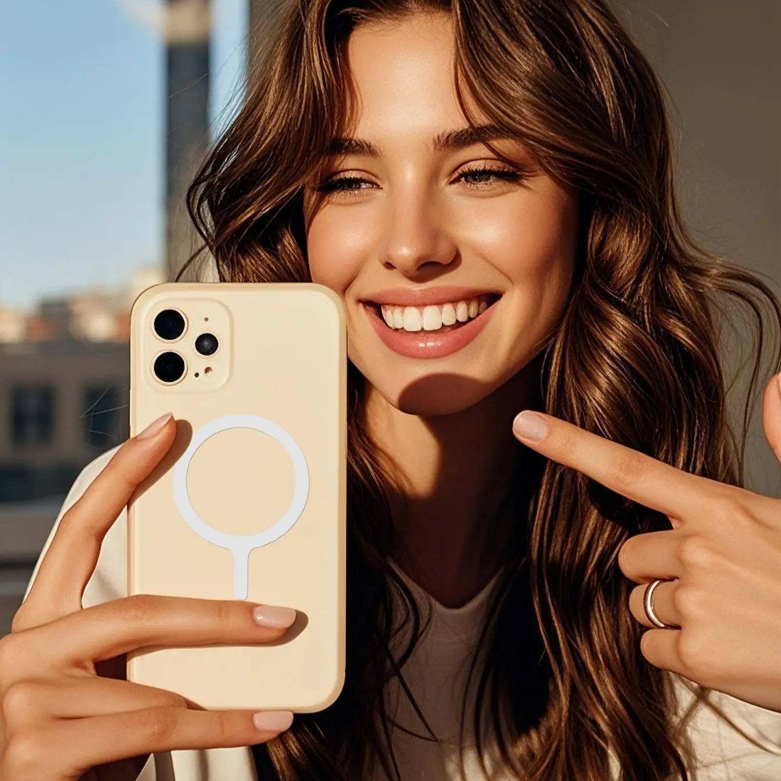 

Phone Case Magnet Phone Magnet Sticker Magnetic Sheet Wireless Charging Mount For Home Women Men Outdoor Bedroom Desk Travel Car