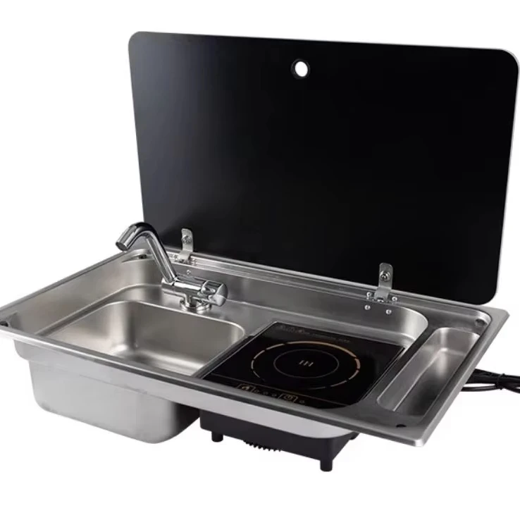 

Gas Stove With Sink LPG Cooker In RV Sink Combo Travel Trailer Caravan Motorhome