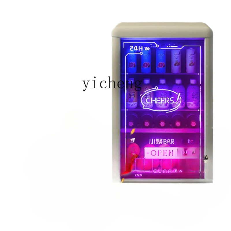 

cc26 Mini Refrigerator Drinks Transparent Glass Door Small Poly Ice Bar Small Household Office