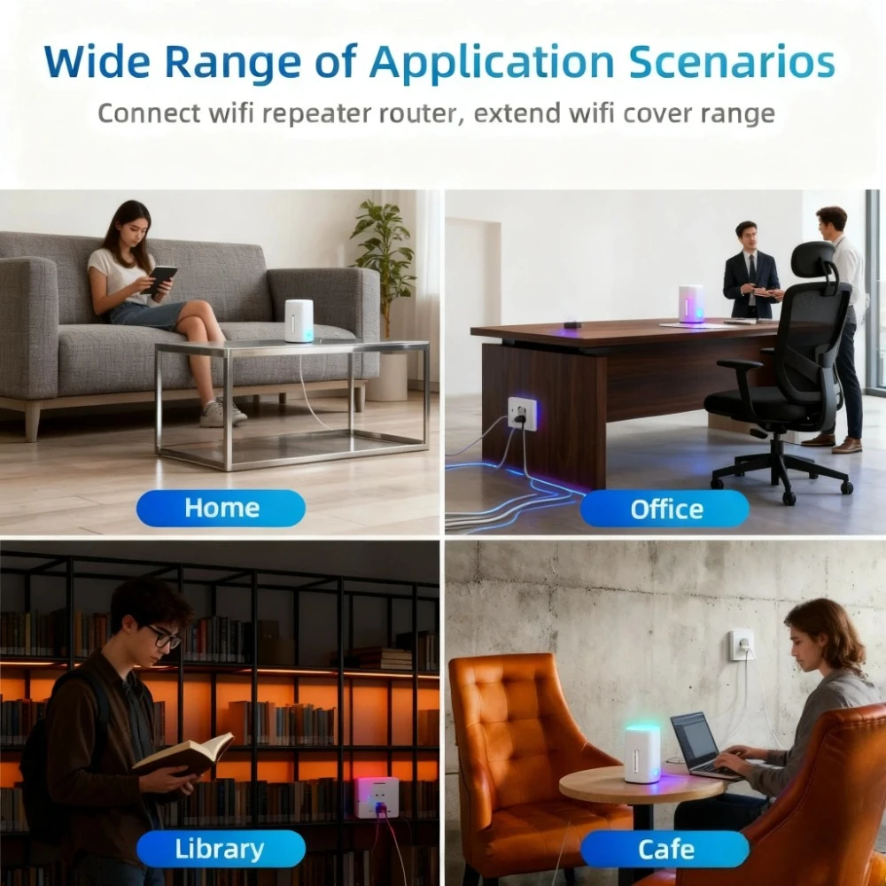 Nieuwe 1200Mbps Wireless Extender WiFi Booster WiFi Repeater 5G 2.4G Dual-band Netwerkversterker Lange afstand Signaal WiFi Router Thuis