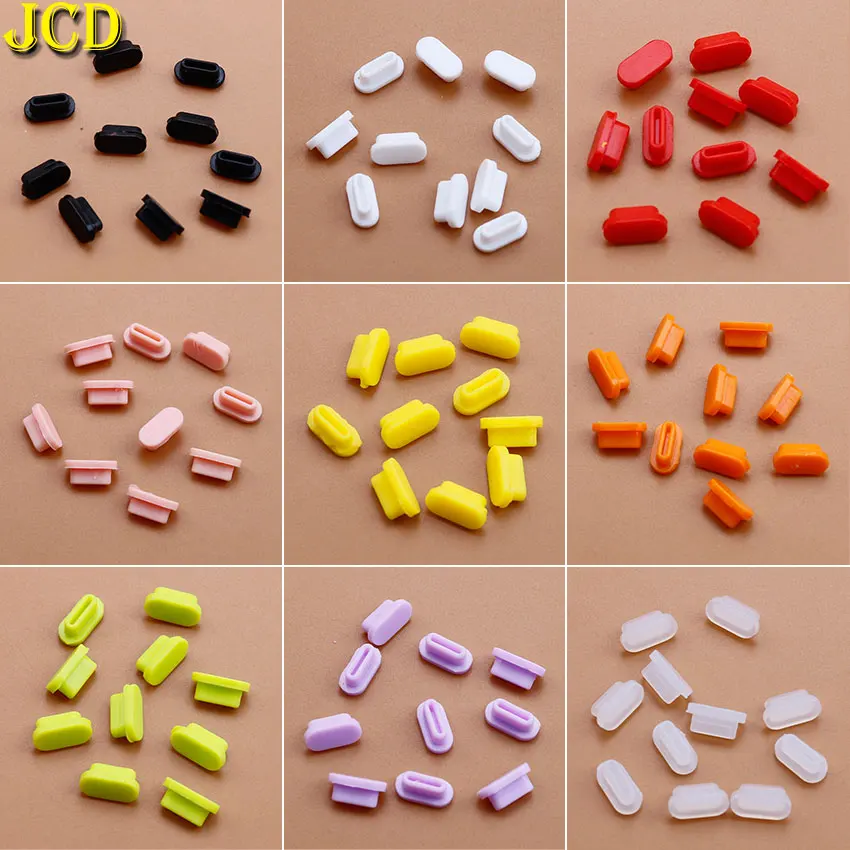 JCD 10pcs Type-C Dust Plug USB Charging Port Silicone Anti-dust Plug Cover Cap For Iphone Samsung Huawei Xiaomi Phone Dustplug