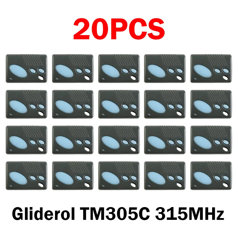 

20 шт. гаражный пульт дистанционного управления, совместимый с Gliderol TM305C GTS2000 GRD2000 ​ Передатчик дистанционного управления для ворот Glidermatic GTS 315 МГц