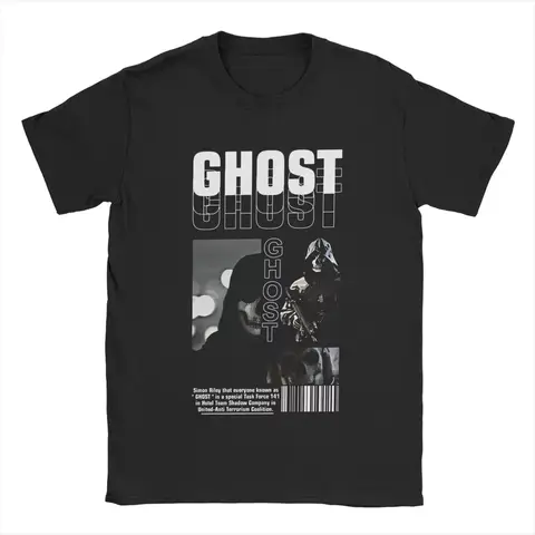 Call of Duty Ghost MW2 T-shirt da uomo Abbigliamento donna O-Collo Manica corta Top Trendy Streetwear Casual Cotone Estate T-shirt oversize