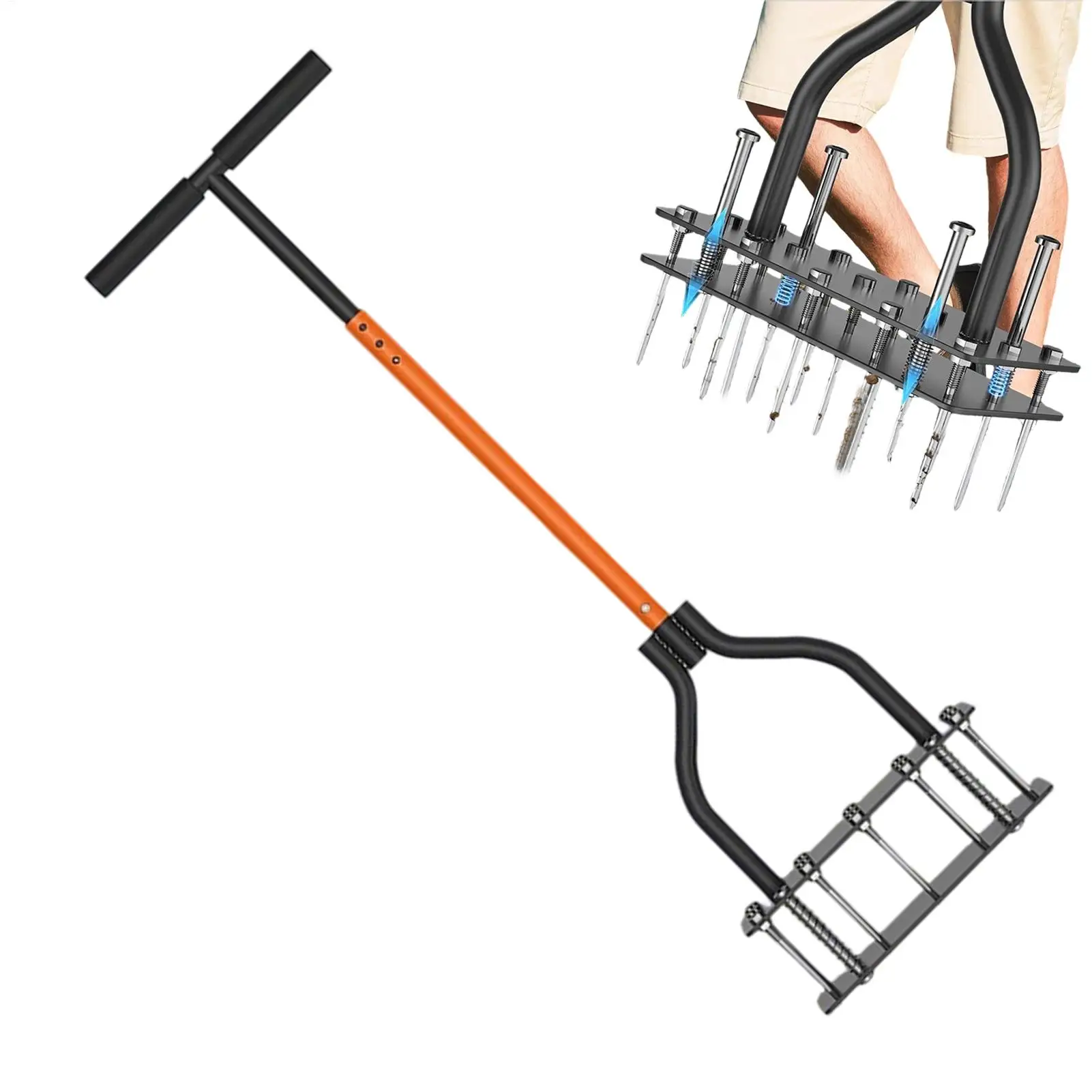 

Lawn Aerator Tool Self-Cleaning Pre-Assembled Reinforced Heavy-Duty Yard Aeration Tool for Yard Home Golf Course Park Fall Grass