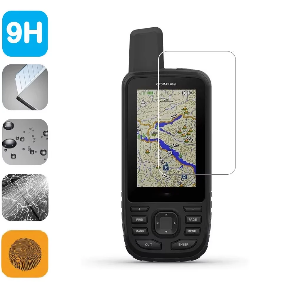 9H Tempered Glass Screen Protector Shield Film for Garmin GPSMAP 66 66s 66st 66i 67 67s 67st 67i Hiking Handheld GPS Accessories