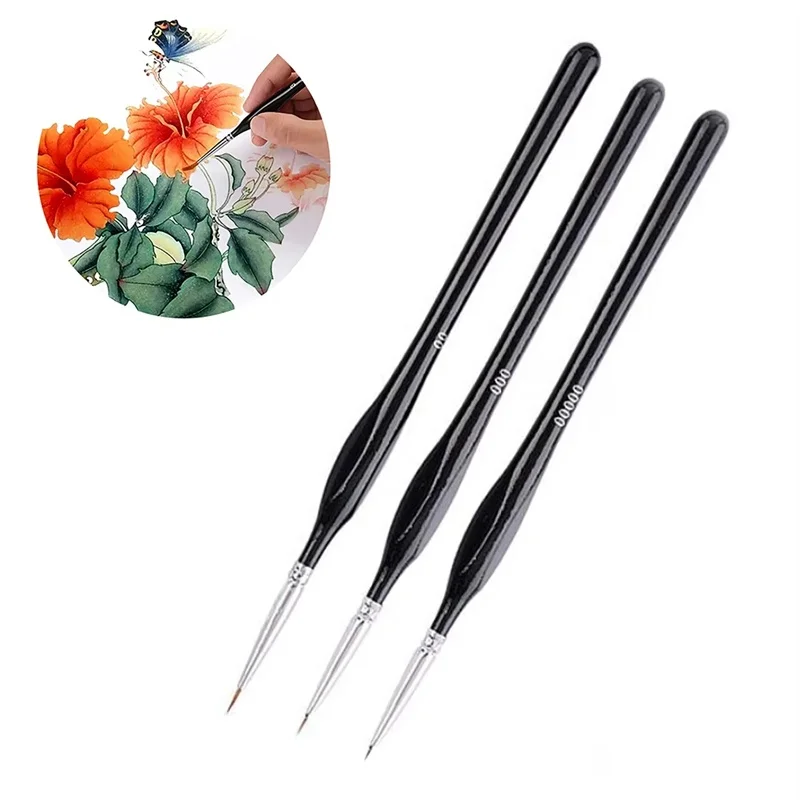 6mm Fine Tip Paint Brush Professional 6mm Fine Detail Fine Tip Paint Brush For Face Nail Model Painting Micro Detail Brush Set