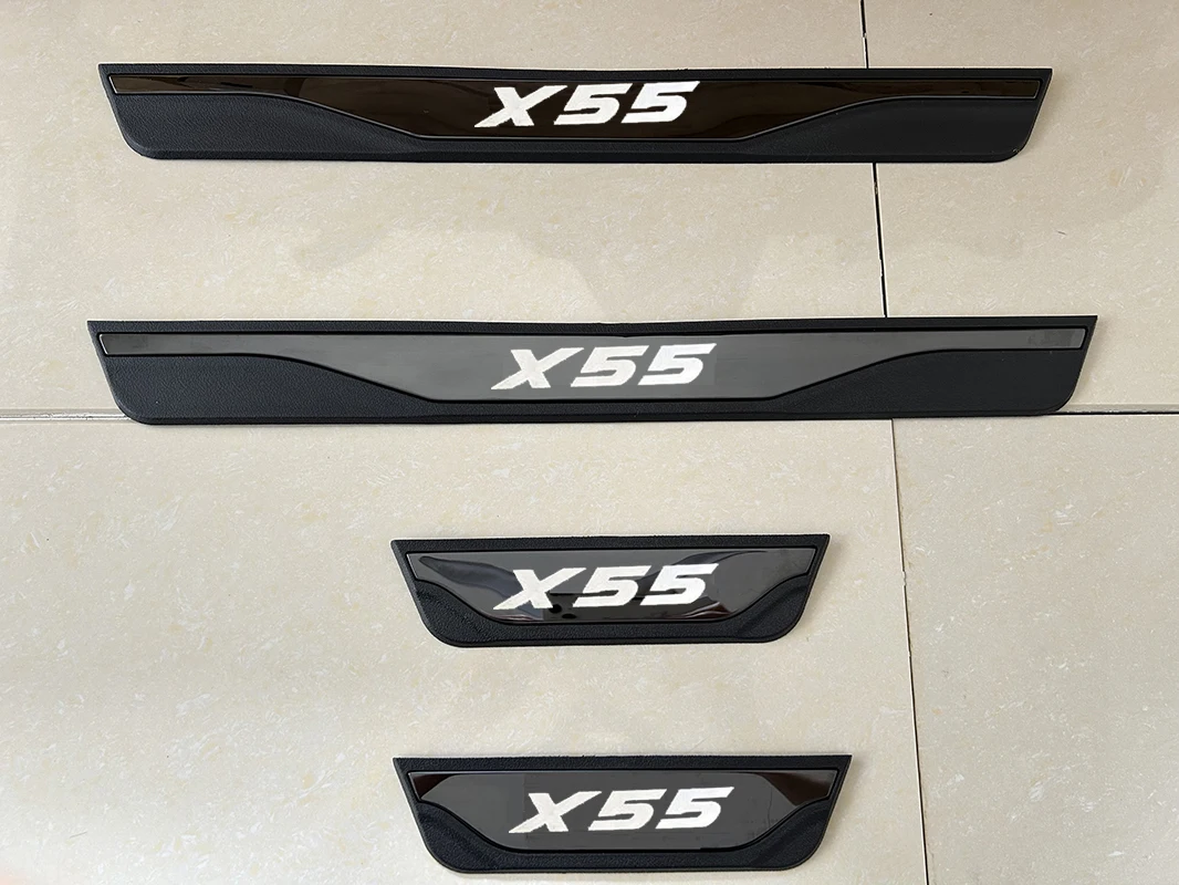 For BAIC Senova Beijing X55 2024 2023 Car Door Sill Scuff Plate Protector Pad Threshould Stickers Car Accessories