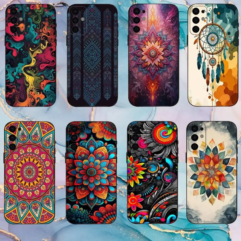 

Colorful Art Mandala Phone Case For Samsung S25,S24,S21,S22,S23,S30,Ultra,S20,Plus,Fe,Lite,Note,10,9,5G Black Cover