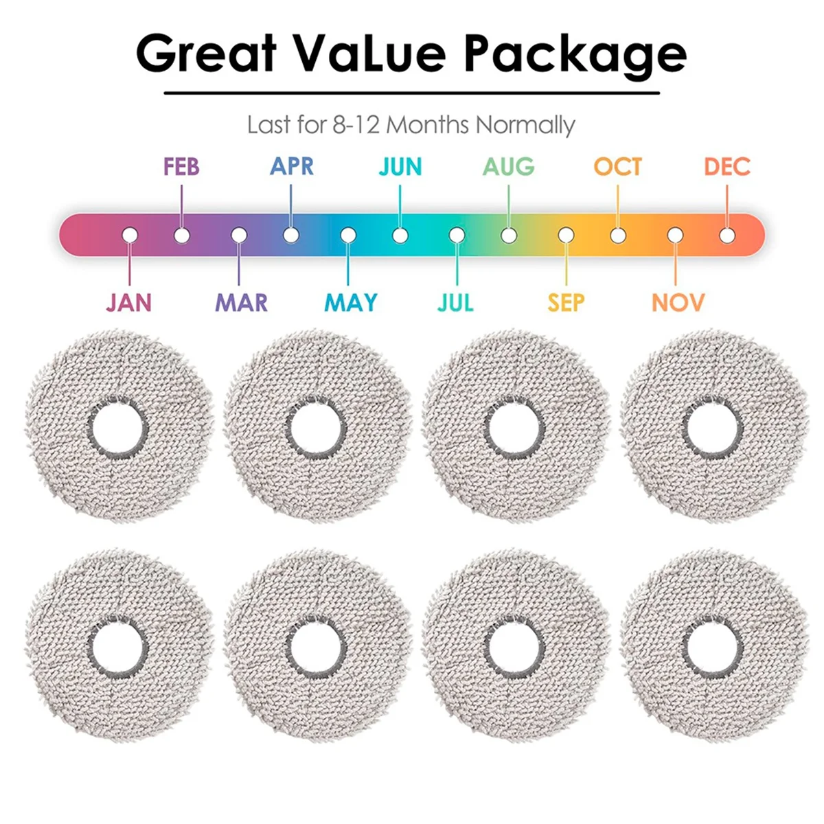 FZFZ 8 個モップクロス T30 Pro Omni/T30 Omni/T30S/T30S コンボロボット掃除機交換部品用