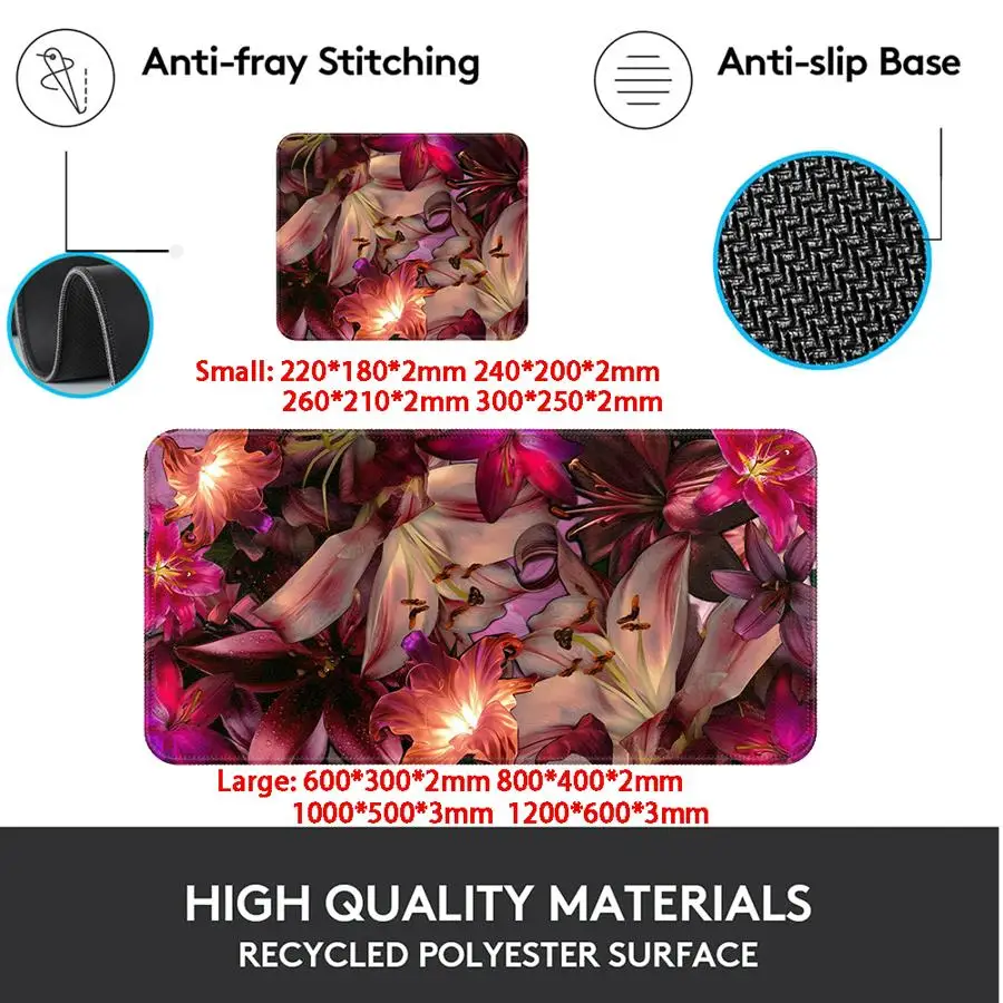 Leopard Print Flowers rubber Mouse Pad Desk accessories Computer Laptop Pad Game Console Pad Keyboard Mouse Pad office Pad
