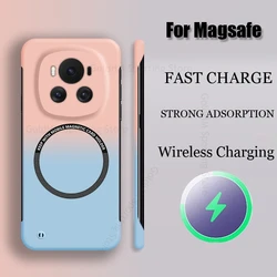 For Magsafe Magnetic Gradient Frameless Case For Honor Magic6 Pro Candy Color Matte Magsafing Cover Magic5 Ultimate Magic6 4 Pro
