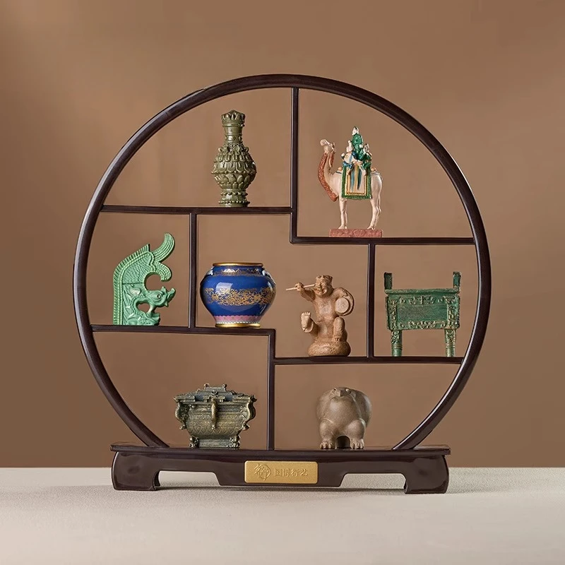 Antique Display Rack Cultural Relics Refrigerator Magnet Ornament Set, Just for Friends or Furniture Decoration