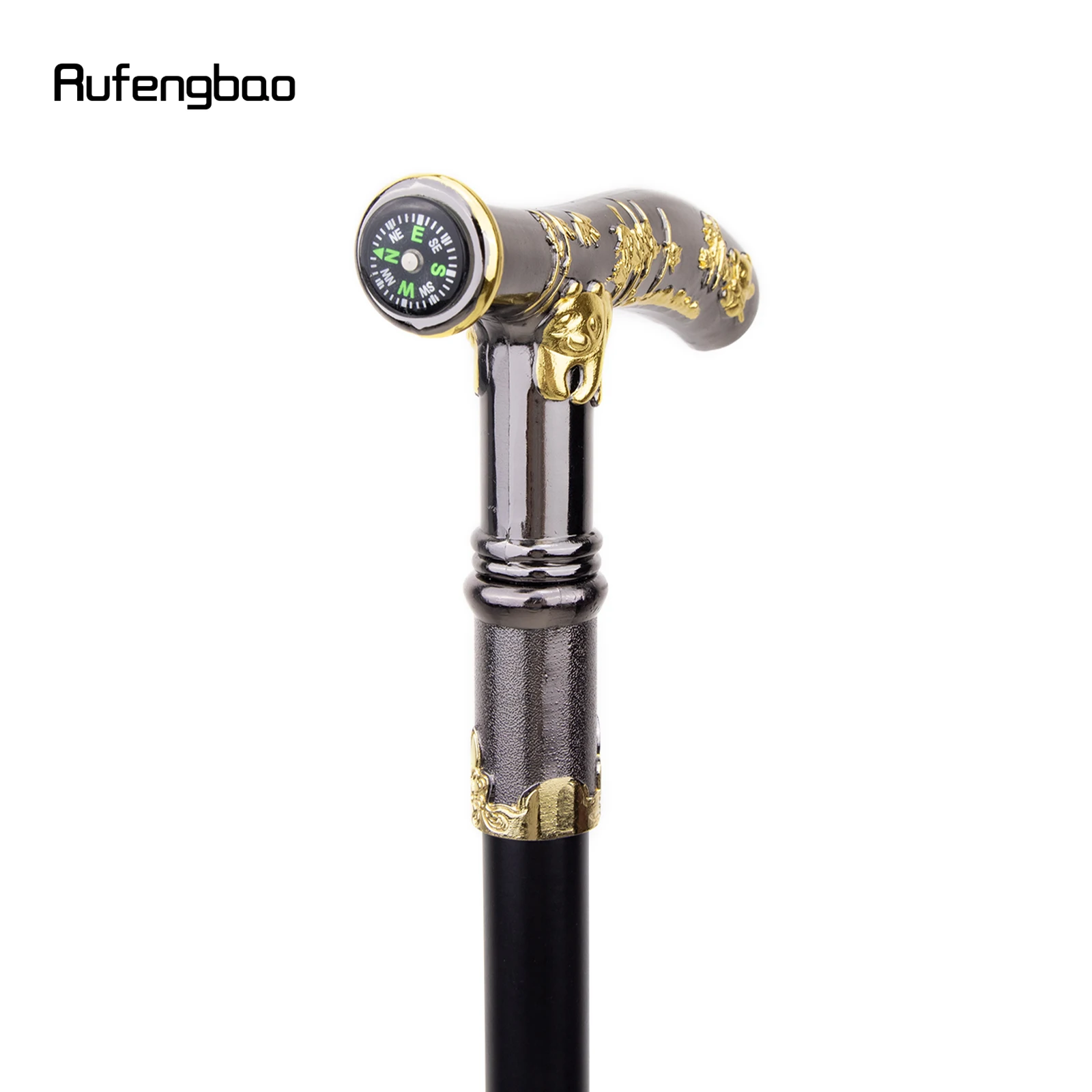 الذهب الأسود الباندا البوصلة واحدة مشتركة موضة عصا للمشي ديكور مصاص دماء تأثيري حفلة عصا للمشي هالوين كروسيه 93 سنتيمتر