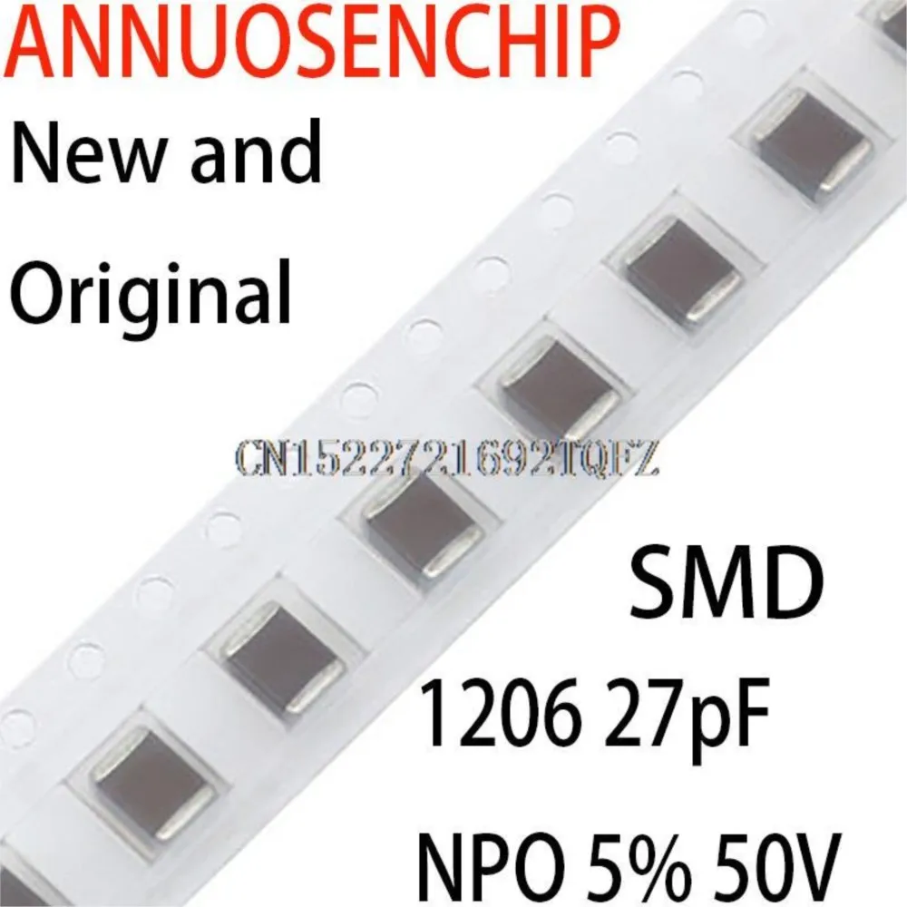 4000PCS New and Original  Error  smd capacitor 1206 27pF NPO 5% 50V