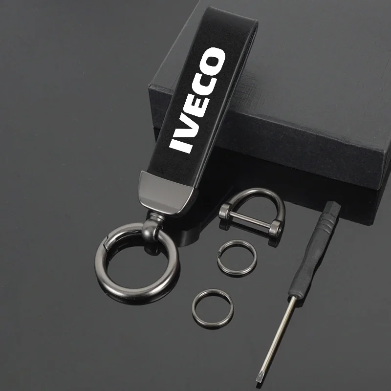 الجلود الرجال النساء شعار سيارة المفاتيح كيرينغ قلادة حامل هدية ل IVECO راية 3ft X5 قدم 3ft X5ft اليومية IV اكسسوارات السيارات