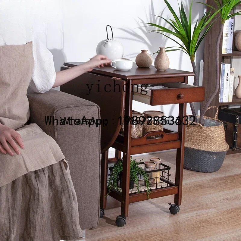 G1   folding table solid wood dining small apartment multi-functional dining table small table combination storage cabinet