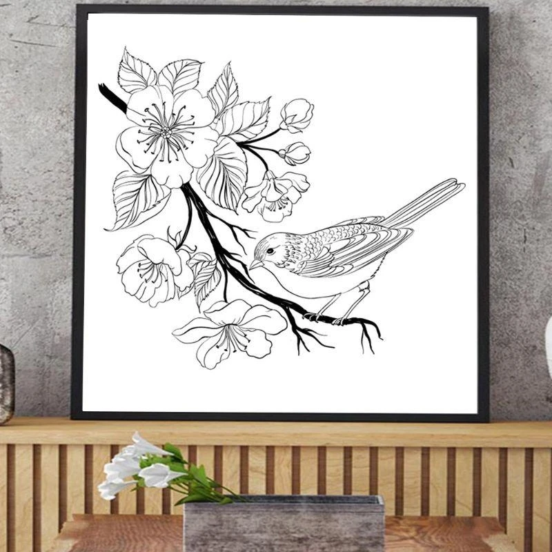 Flower Bird Silicone Clear Stamp Reusable Decorative Transparent Stamper top sale