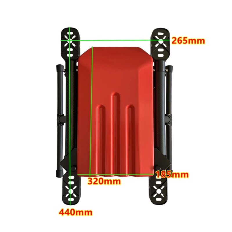 XAERO 905mm Red Folding Quadcopter Frame Cross Fold for Search Rescue Industrial Drone