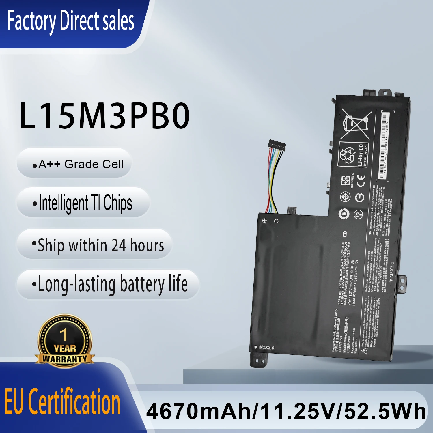 

L15M3PB0 L15C3PB1 Laptop Battery For Lenovo Flex 5 1570 IdeaPad 320S-14IKB 320S-15ABR 320S-15AST 320S-15ISK 520S-14IKB Series