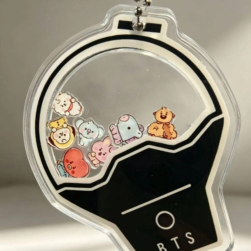 Neuer BT21 Koya RJ Shooky Cooky Tata Shake Shake Schlüsselanhänger Hochwertiger Anime-Cartoon-Stil für Schüler-Rucksäcke und Autodekoration – Detail 6