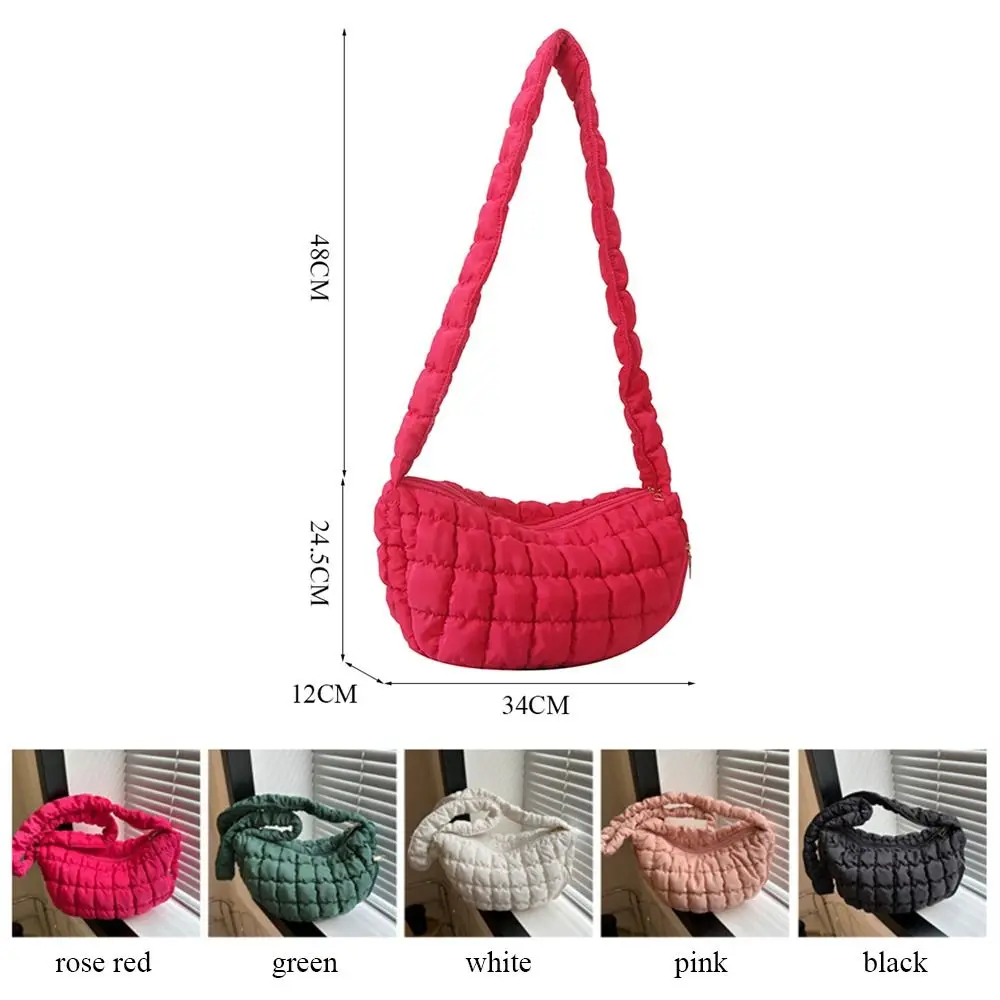 Moda damska Pikowane torby na ramię o dużej pojemności Puchowe bawełniane wyściełane torby na ramię Torba dziewczęca Torby pod pachę Puffy Handbags