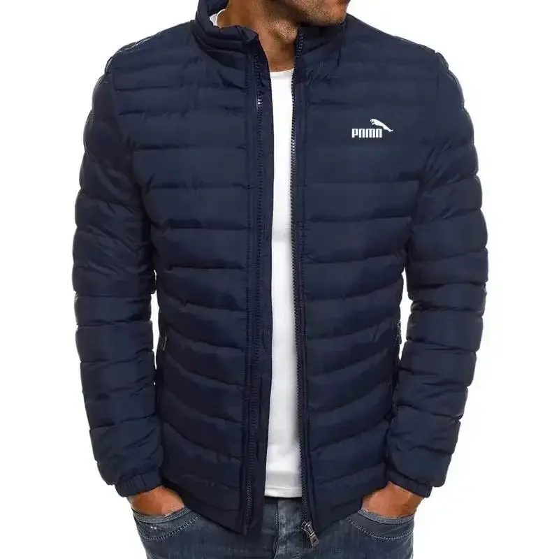 

2024 Fashion Autumn and Winter New Men's Jacket Slim Casual Stand Collar Warm and Comfortable Outdoor Sports Jacket Cotton Coat