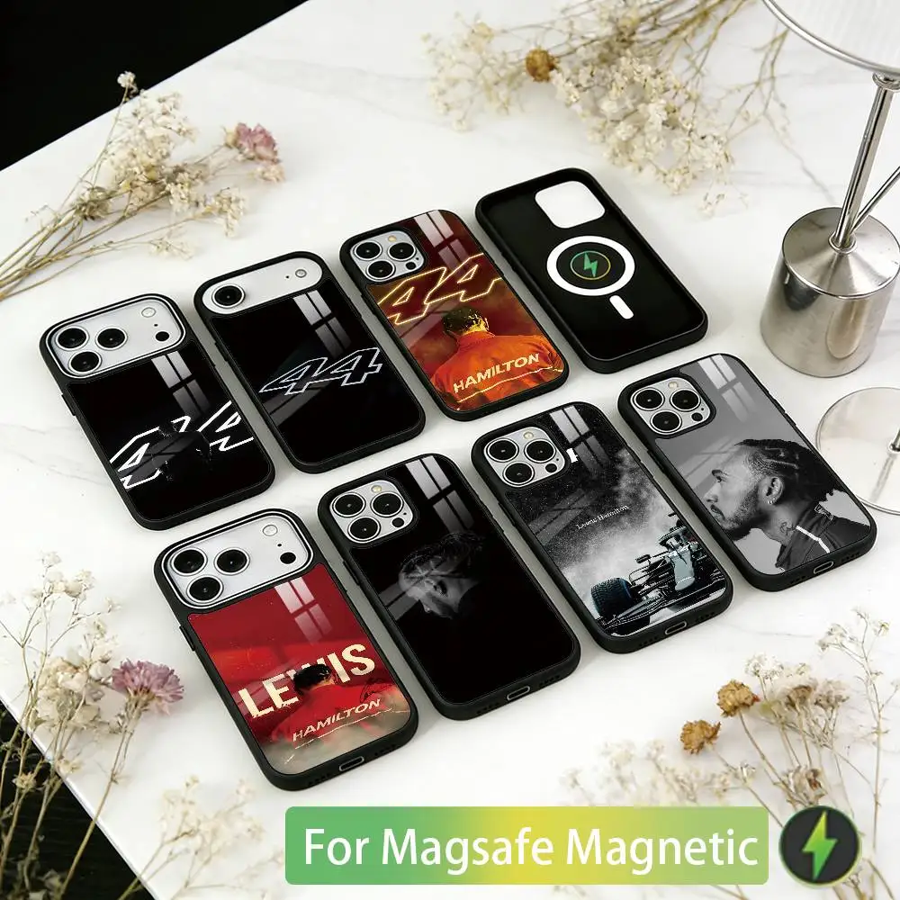 

44 L-Lewis H-Hamilton-S Phone Case For iPhone17,16,15,14,13,12,11 Plus,Pro Magnetic For Magsafe Wireless Charging