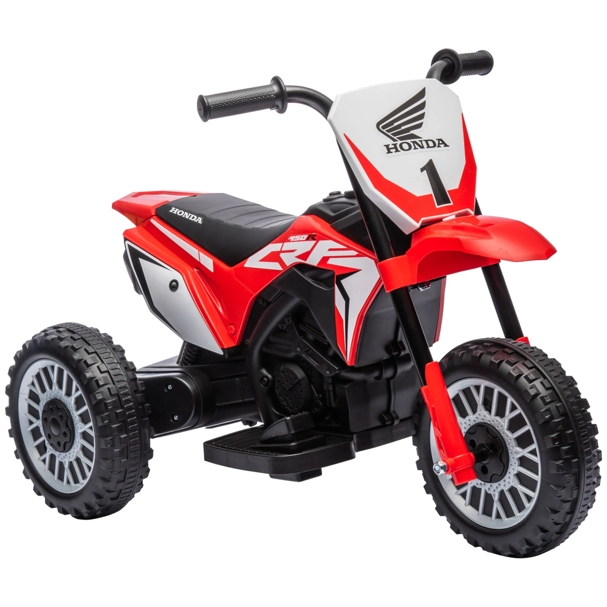 HOMCOM Honda CRF450RL Licensed Electric Motorcycle For Children + 18 Months 6V Battery Motorcycle with Speed 3 km/h and Start Sound Load 25 kg 71x40,5x43,5 cm