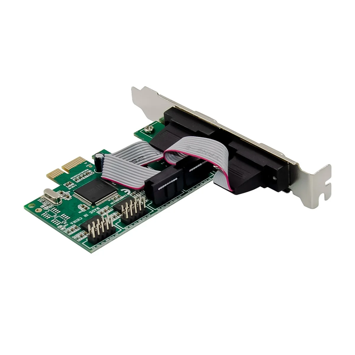 AU32-Erweiterungskarte ST310 PCIe X1 CH384L 4S DB-9 Pin RS232 COM-Port Multifunktionale praktische Erweiterungskarte