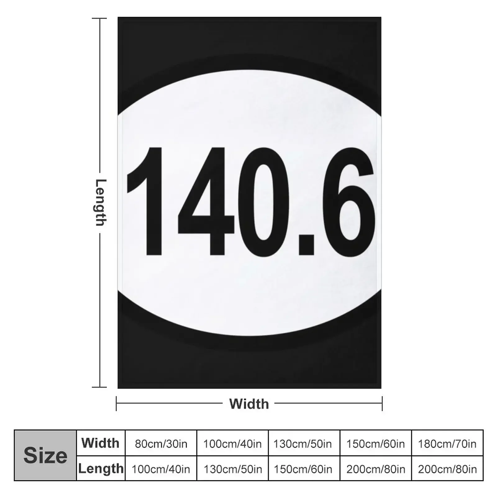 140.6 Triathlon Road Sign Throw Blanket Thin decorative Blankets