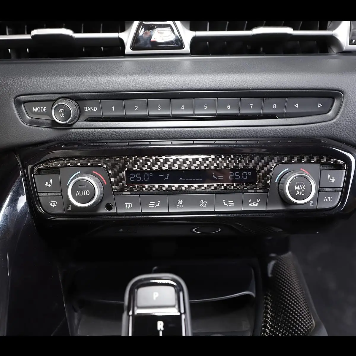 For Toyota Supra GR A90 A91 MK5 2019-2022 Real Carbon Fiber Decoration Sticker Center Console Air Conditioning Display Panel