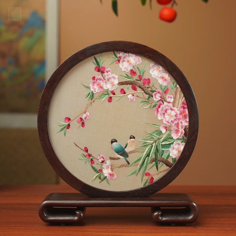 

embroidery ornament handmade double-sided panda Chinese characteristics intangible cultural heritage companion gift