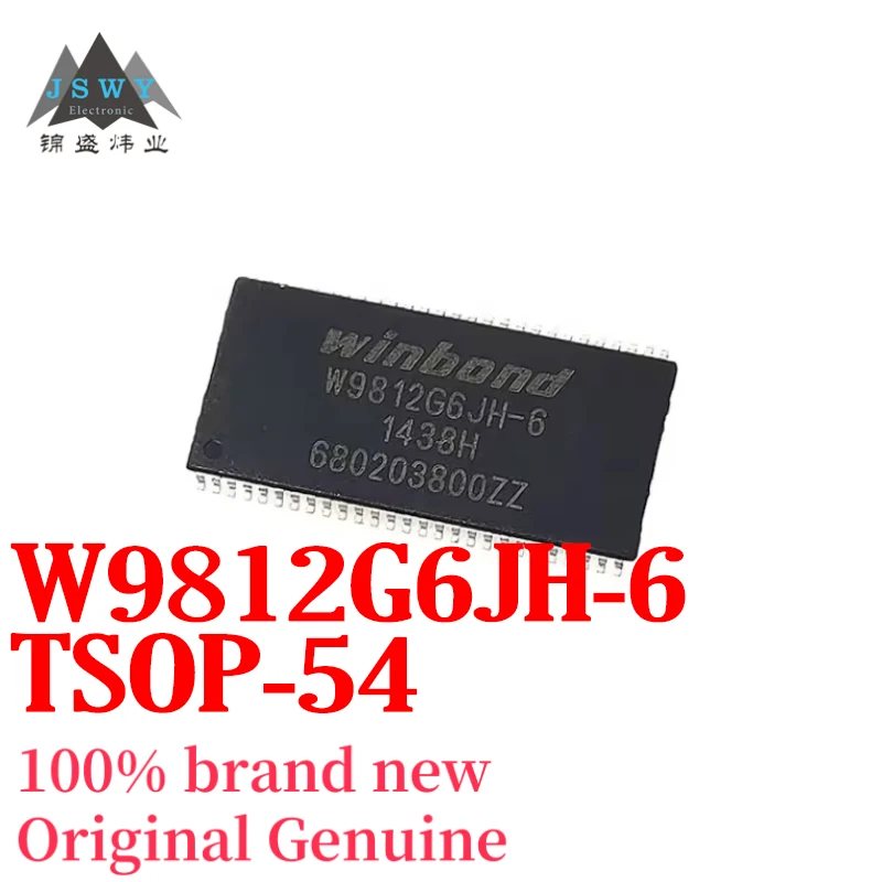 

(10/50pcs) W9812G6JH-6 W9812G6JH TSSOP54 Memory Chip IC Brand New Genuine Fast Shipping Original