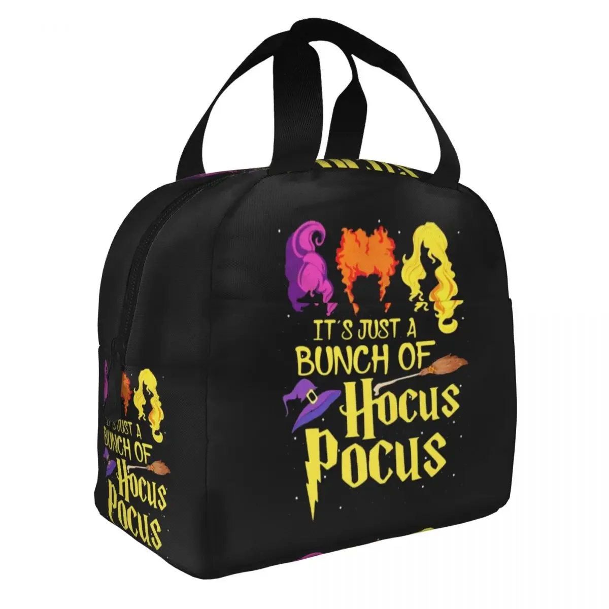 Pocus Hocus Halloween Quotes Lunch Bag Thermal Cooler Insulated Lunch Box for Women Children Work Picnic Food Tote Container