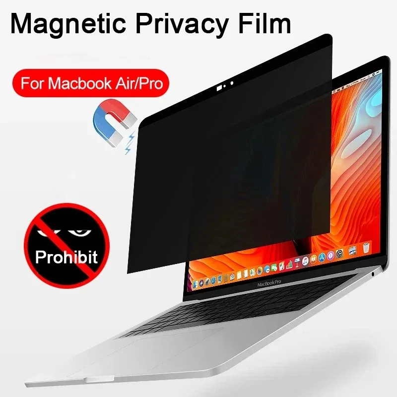 

Фильтр конфиденциальности Macbook Air 13 15 M3 2024 2023 M2 Pro 14 16 дюймов Защитная пленка Антишпион Анти-подглядывание/блиск