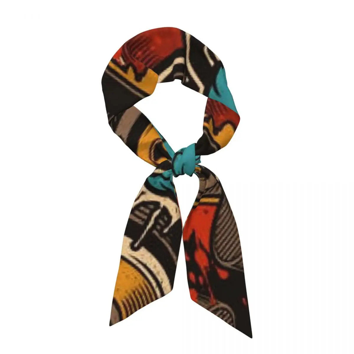 

Urban Pattern Hip Hop Graffiti Street Art Women Long Narrow Scarf Soft Skinny Scarf Multi-use Neck Head Wrap for