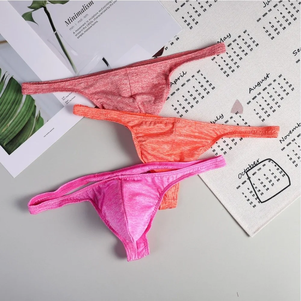 

Удобные мужские трусы-стринги с низкой посадкой, однотонные, мужское нижнее белье, спортивные трусы