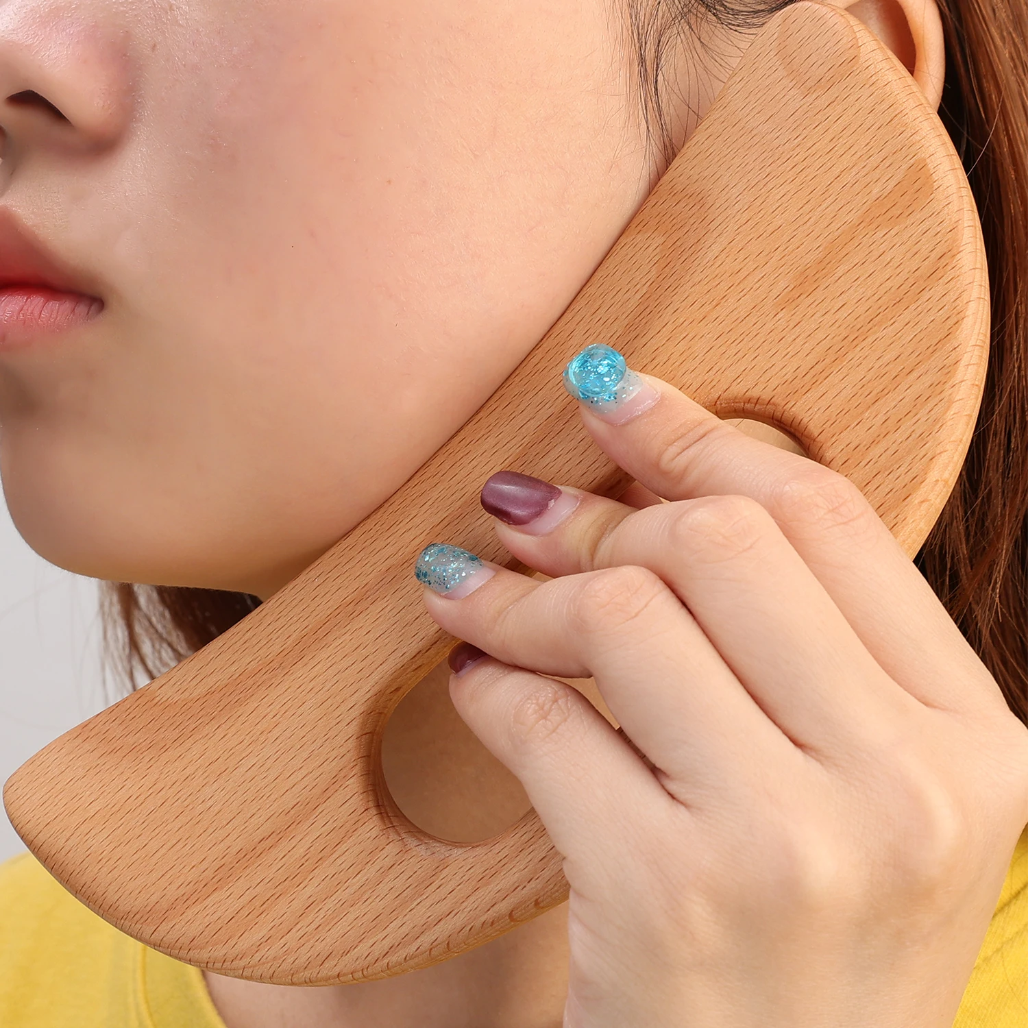 Ferramenta de madeira gua sha raspador de massagem manual para anti celulite emagrecimento guasha placa de massagem corpo gua sha paddle terapia ferramentas