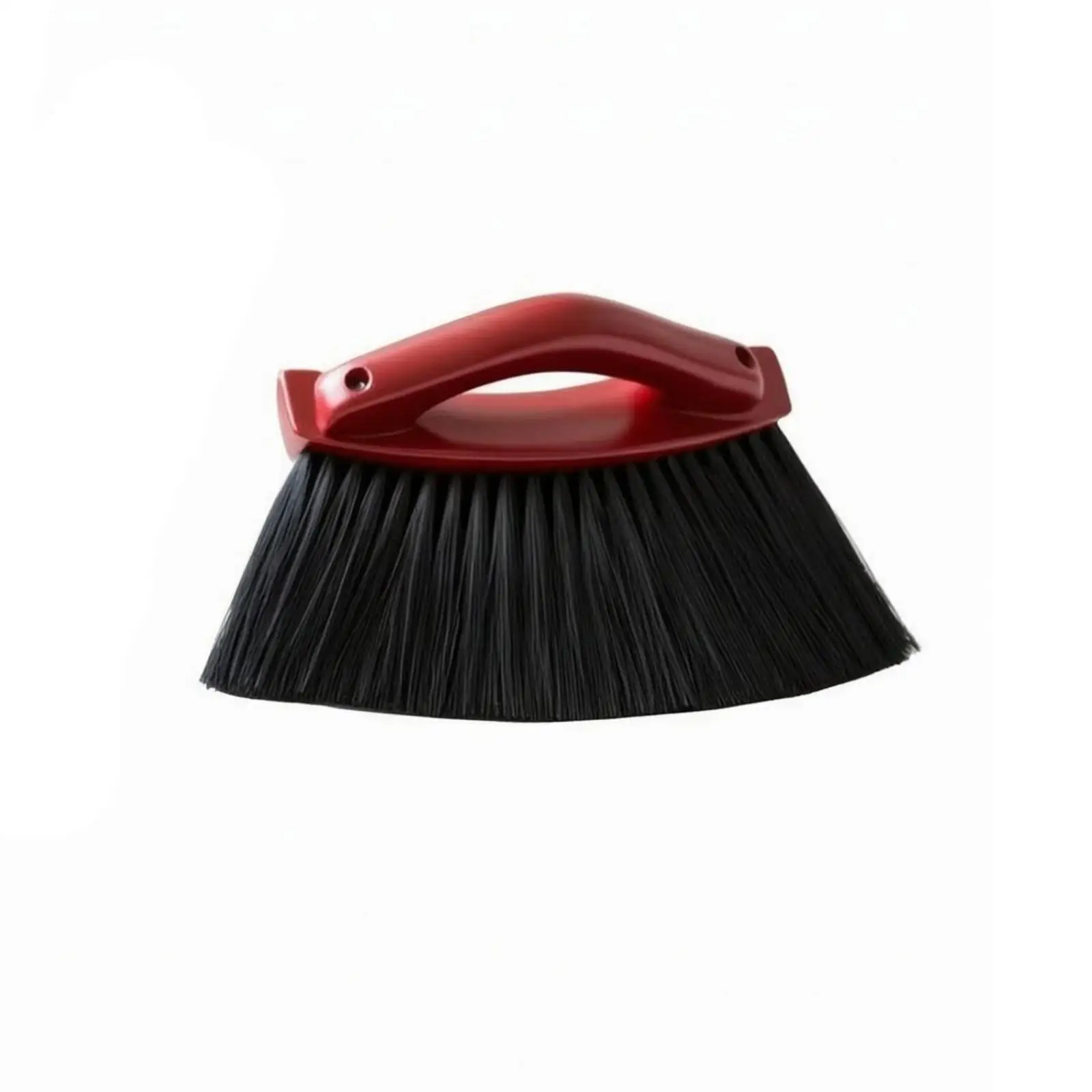 Billiard Brush for Pool Table Care Curved Burgundy PVC Body with Wood Construction and Thick Bristles for Delicate Felt Safety