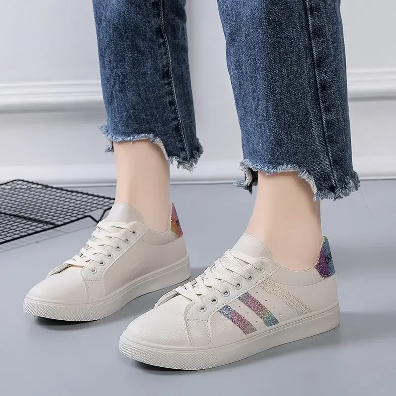 Zapatillas de deporte informales con plataforma para mujer, zapatos de tenis con cordones, talla grande, Verano sneakers women