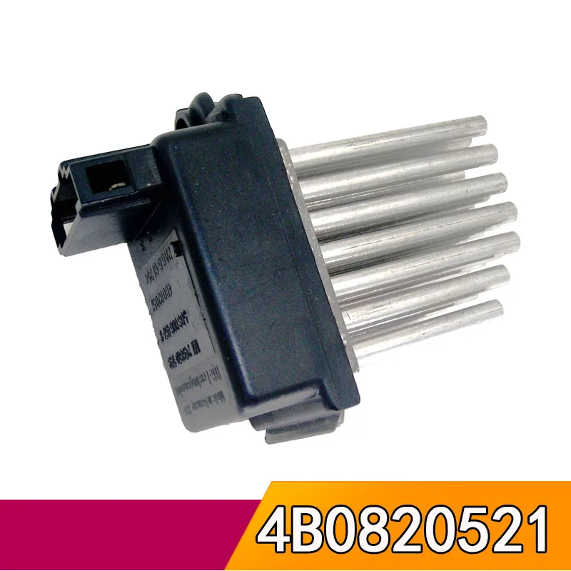 

4B0820521 Автомобильный электрический вентилятор, резистор двигателя вентилятора для Audi A6 C5 S6 4B 1,8 T 1,9 TDI 2,0 2,4 2,5 2,7 2,8 1997-2004 гг.