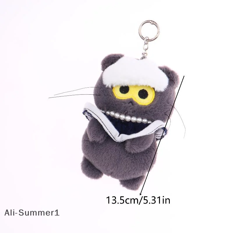 【E】Urocza pluszowa lalka GD Zoa Kpop GD, pluszowy brelok, kreatywny kreskówkowy szary kot, pluszowy breloczek do kluczy, zawieszka do torby, prezenty dla fanów