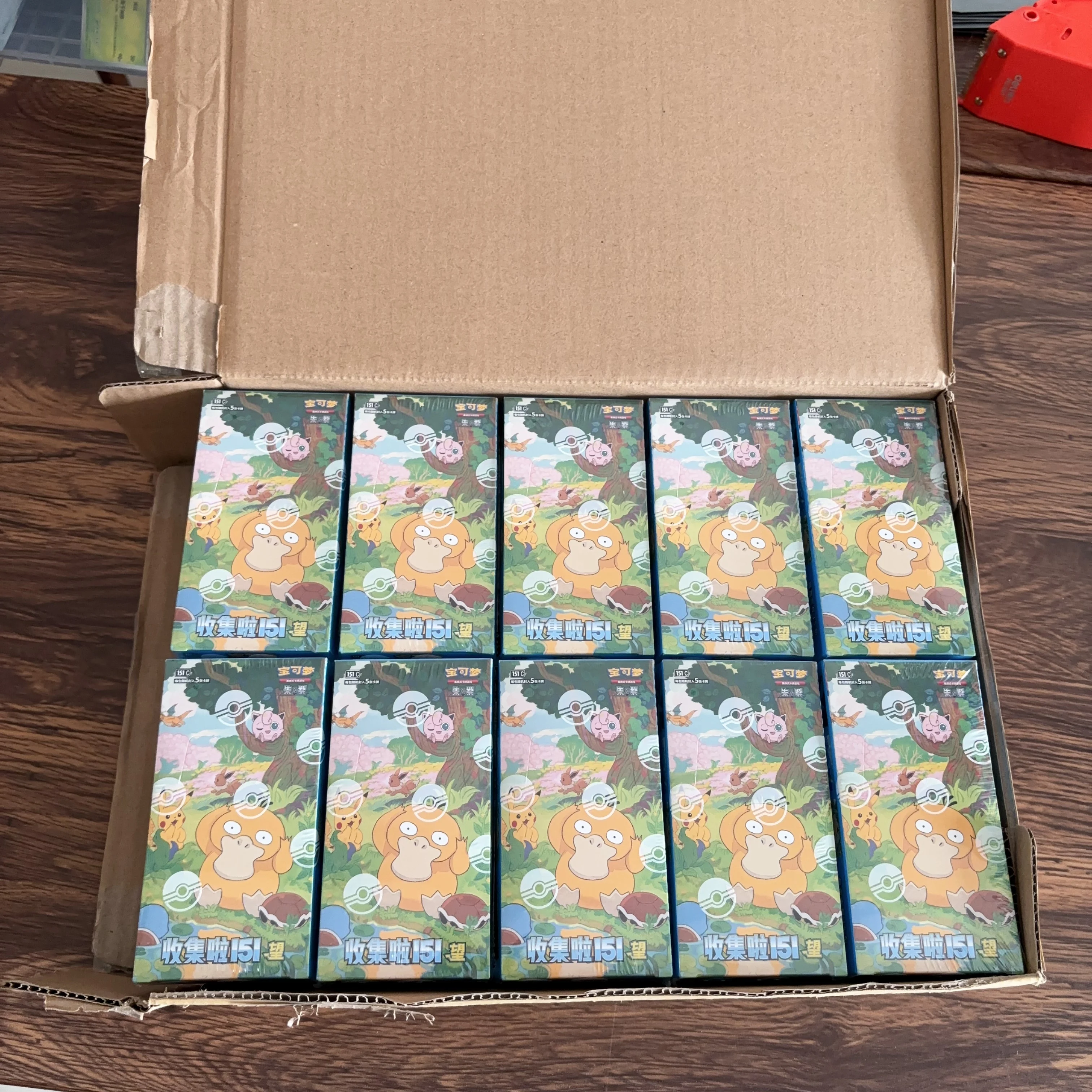 20 Boxen Pkm-Karten PTCG Vereinfachtes Chinesisch Zhu Zi Sammelkarten 151 Dünne Box Wechselserie Karten Ponyta Gengar Sammelkarten