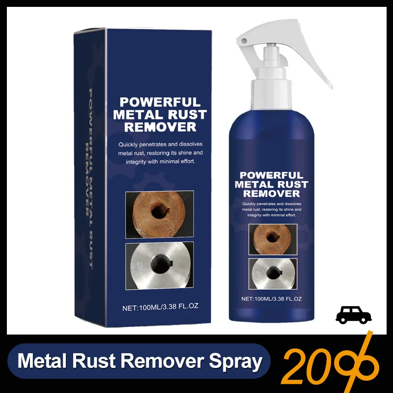 Car Wheel Rust Remover Spray 100ml Metal Surfaces Chrome Paint Car Cleaning Metal Surfaces Chrome Paint Car Cleaning Powerful